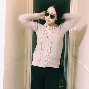 Forever 21 tan sweater